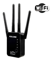 PIX-LINK WLAN-Repeater / WLAN-Router / Access Point (schwarz)