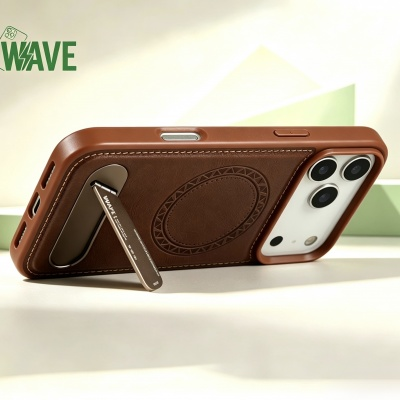 Wave Magnetische Hoes met Stand Galaxy A36 - Bruin