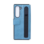 Rixus Wallet-Hülle mit Stifthalter für Samsung Galaxy Z Fold6 – Sierrablau