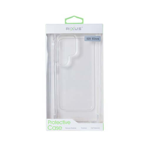 Rixus Anti-Burst-Hülle für Samsung Galaxy S25 Ultra – Transparent
