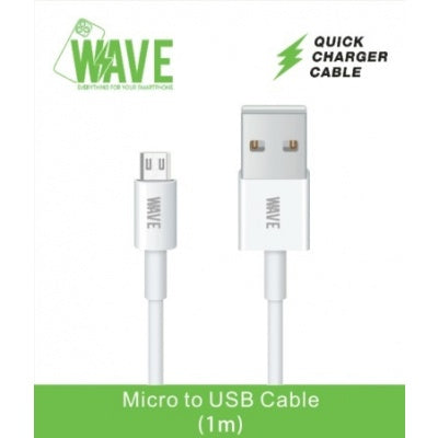 Wave WA-55 Micro-USB-Ladekabel, 1 m – Weiß
