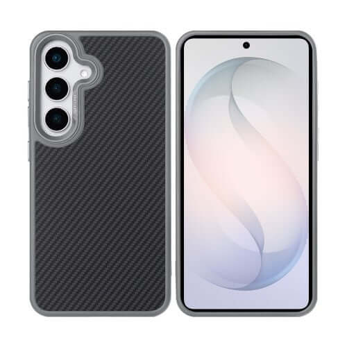 Rixus Mag Carbon MagSafe-kompatible Hülle für Samsung Galaxy S26 Plus – Titangrau