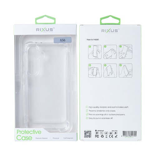 Rixus Anti-Burst Hülle für Samsung Galaxy A56 – Transparent