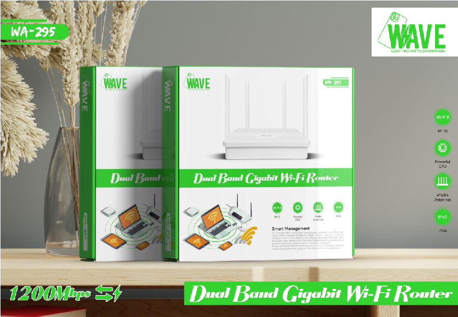 Wave WA-295 WLAN-Router Dual-Band Gigabit