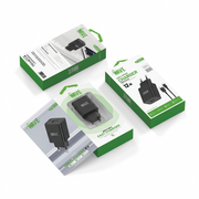 Wave WA-319B-20 USB-A-Ladegerät 12 W mit USB-C-Kabel – Schwarz