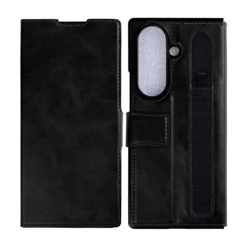 Rixus Wallet-Hülle mit Stifthalter für Samsung Galaxy Z Fold8 Ultra – Schwarz