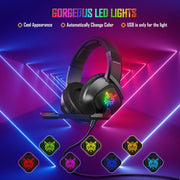 ONIKUMA K19 professionelles Gaming-Headset mit Mikrofon, RGB-LED und Rauschunterdrückung