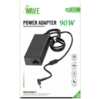 Productafbeelding bij de Wave WA-274 laptopadapter voor HP met blauwe pin
