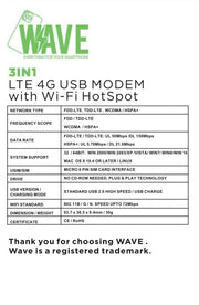 Wave WA-189 LTE 4G USB-Modem mit WLAN-Hotspot