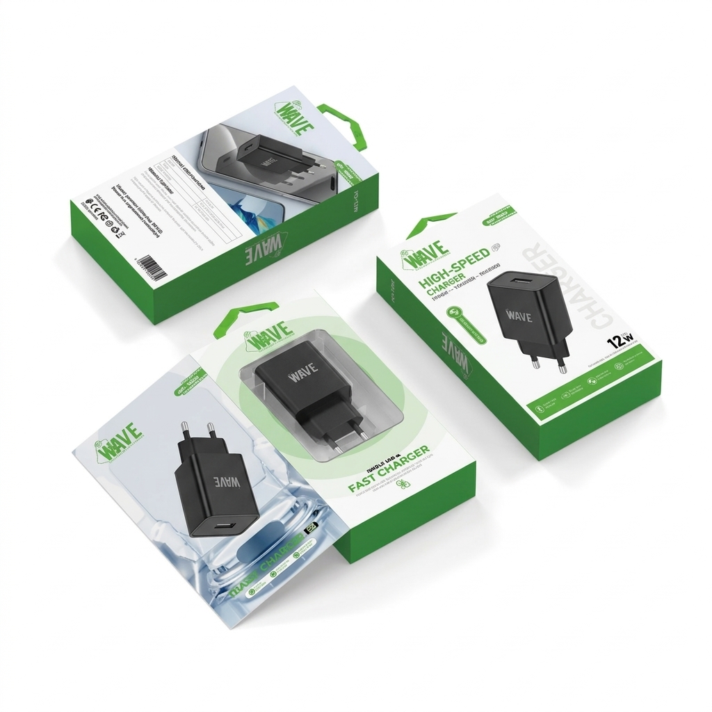 Wave WA-319B USB-A-Netzteil 12 W – Schwarz