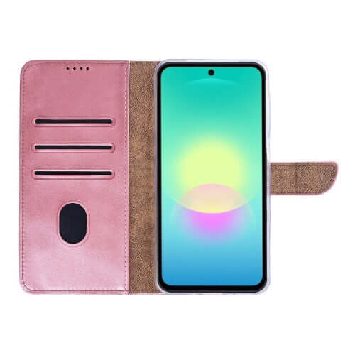 Rixus Bookcase für Samsung Galaxy A27 – Rosa
