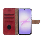 Rixus Bookcase für Samsung Galaxy A07 / A08 – Dunkelrot