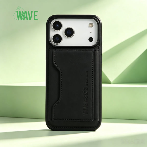 Wave MagSafe-Hülle mit Geldbörse iPhone 12 / 12 Pro - Schwarz