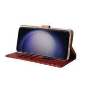 Rixus Bookcase für Samsung Galaxy S25 Ultra – Dunkelrot