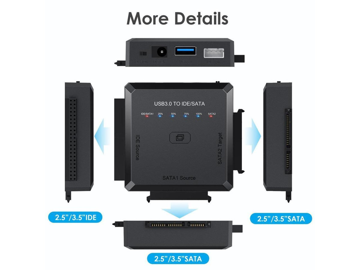 USB-zu-SATA/IDE-HDD-Adapter – USB-3.0-auf-SATA/IDE-Adapter