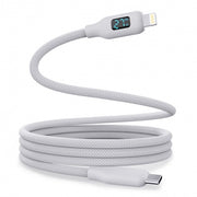 Wave WA-447W USB-C To Lightning Nylon Fully Compattible Data Cable 1M (white)