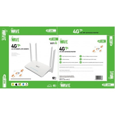 Wave WA-298 4G LTE Wi-Fi-Router | 4G 150 MBPS | Wi-Fi 300 MBPS