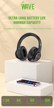Wave WA-176 Noise Reducttion ANC Wireless Headset (zwart)
