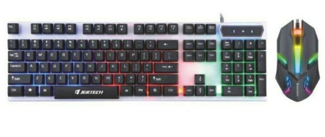Kabelgebundenes Tastatur + Maus Kombi-Paket JERTECH KM170 (schwarz)
