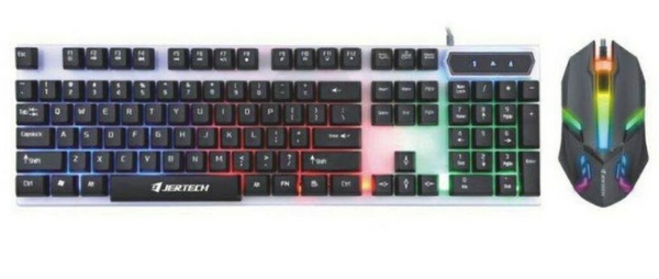 Kabelgebundenes Tastatur + Maus Kombi-Paket JERTECH KM170 (schwarz)
