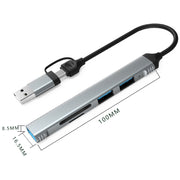 Doppelter USB-Hub 5-in-1 multifunktional High-Speed USB 3.0 Typ-C