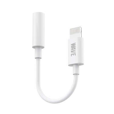 Wave WA-152 Lightning auf 3,5-mm-Adapter mit Mikrofonunterstützung – Weiß