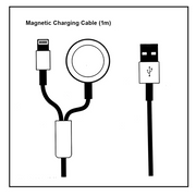 Magnetisches 2-in-1-Uhrenladekabel mit USB-A, 1 m
