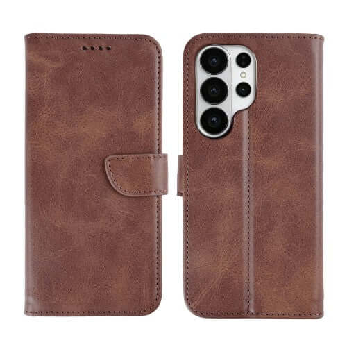 Rixus Bookcase für Samsung Galaxy S26 Ultra – Braun