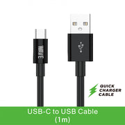 Wave WA-142 USB-C-Ladekabel, 1 m – Schwarz