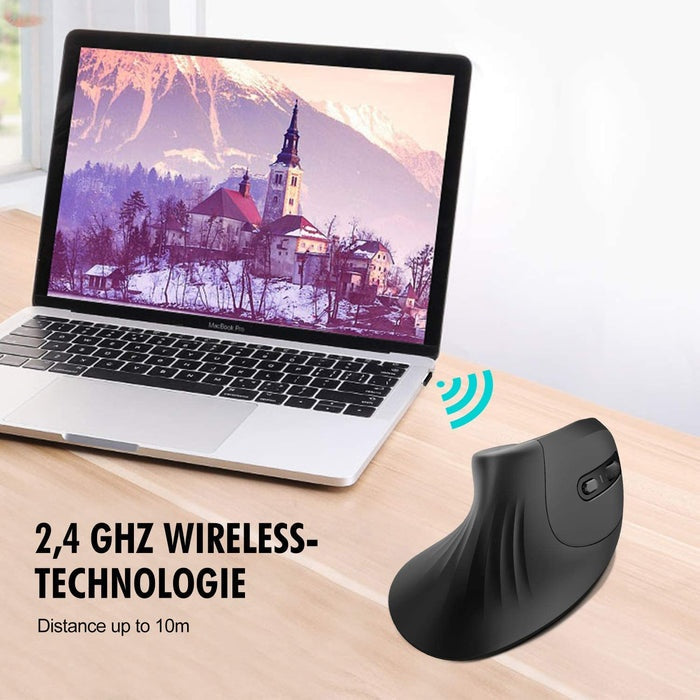 Ergonomische Maus, kabellose vertikale Bluetooth-Maus (2,4 GHz)