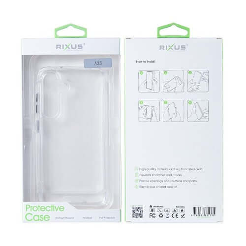 Rixus Anti Shock TPU-Hülle für Samsung Galaxy A35 5G – Transparent
