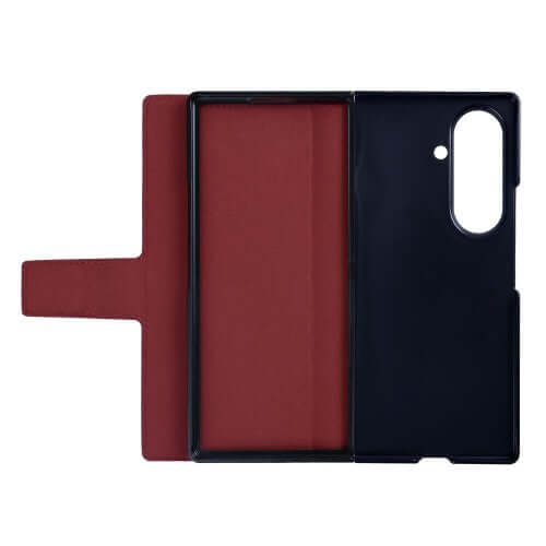 Rixus Wallet-Hülle mit Stifthalter für Samsung Galaxy Z Fold8 Ultra – Dunkelrot