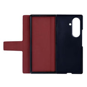 Rixus Wallet-Hülle mit Stifthalter für Samsung Galaxy Z Fold8 Ultra – Dunkelrot