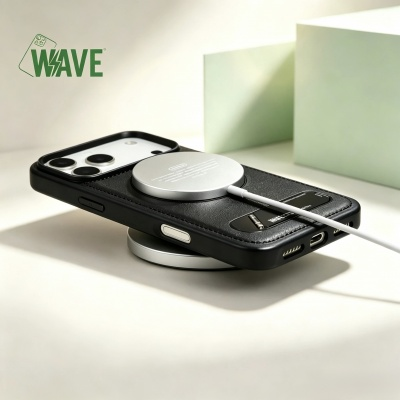 Wave Magnetische Hoes met Stand Galaxy A35 - Zwart