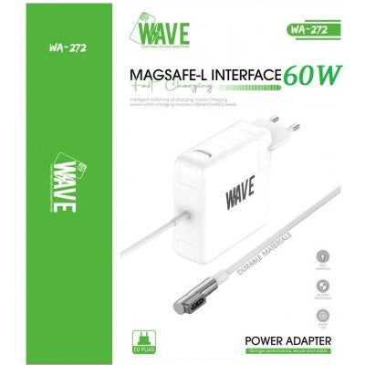 Productafbeelding bij de Wave WA-272 laptopadapter met MagSafe L-stekker, 60W