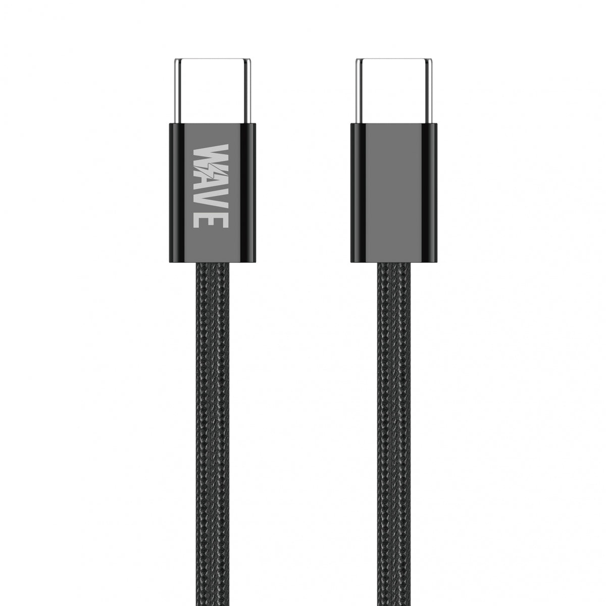 Wave WA-355 USB-C-auf-USB-C-Ladekabel 60 W, 1 m – Schwarz
