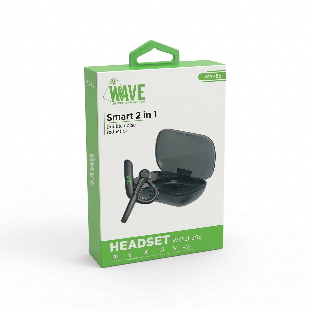 Wave WA-86 Smart 2in1 Headset Wireless (zwart)