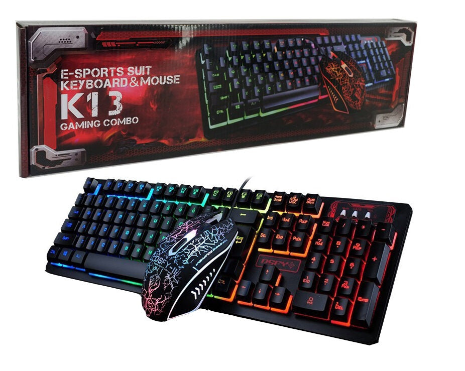 Gaming-Tastatur- und Maus-Set kabelgebundenes Combo-Pack K13