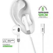 Wave WA-80W Wired Ear Phone Type-C (wit)