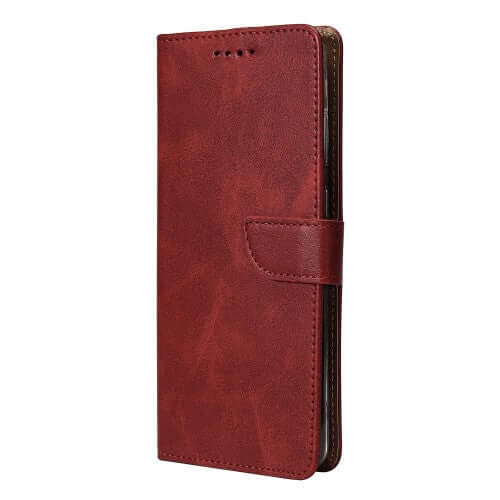 Rixus Bookcase für Samsung Galaxy A56 – Dunkelrot