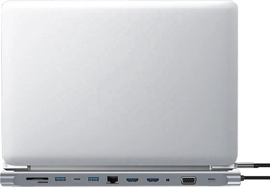 Wave WA-148 12-in-1 USB-C-Dockingstation mit Dual-HDMI - USB-3.0-Hub - 3,5-mm-Klinke - 1000 Mbit/s