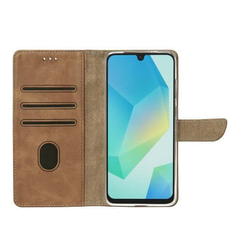 Rixus Bookcase für Samsung Galaxy A16 4G / 5G – Hellbraun