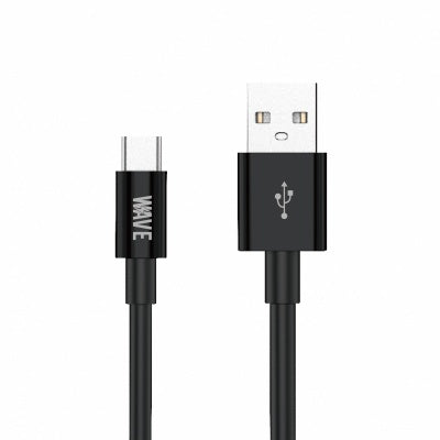 Wave WA-142 USB-C-Ladekabel, 1 m – Schwarz