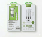 Car Charger Dual USB-A Port + USB to Type-C Cable 3.4A – Wit
