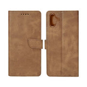 Rixus Bookcase für Samsung Galaxy A06 – Hellbraun