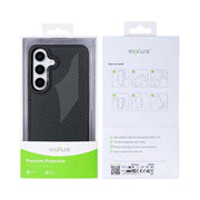 Rixus Mag Carbon Hülle für Samsung Galaxy S25 – MagSafe-kompatibel, Titanschwarz