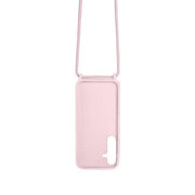 Rixus TPU-Hülle mit Band für Samsung Galaxy A05s – Rosa