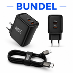 Wave WA-174-10 Wall Charger Dual USB-C 35W + USB-C naar USB-C Kabel