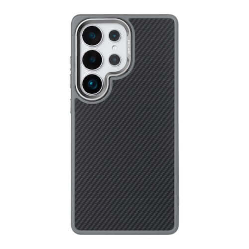 Rixus Mag Carbon MagSafe-kompatible Hülle für Samsung Galaxy S26 Ultra – Titangrau