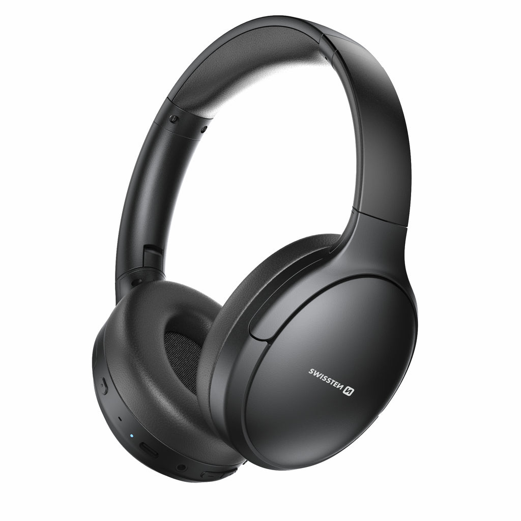 Swissten Pure Active Noise Cancelling Koptelefoon – Zwart